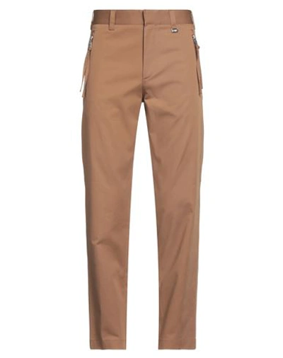 Fendi Man Pants Brown Size 32 Cotton, Elastane