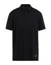 Armani Exchange Man Polo Shirt Black Size Xs Pima Cotton