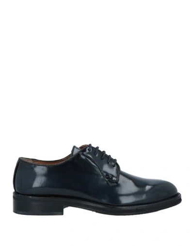 Arcuri Man Lace-up Shoes Midnight Blue Size 6 Leather