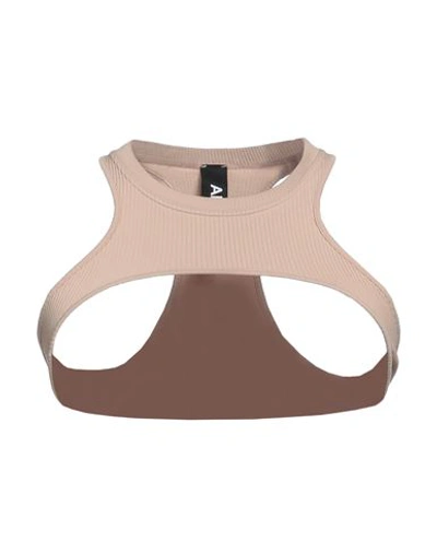 Andreädamo Andreādamo Woman Top Sand Size Xxs/xs Polyamide, Elastane In Beige