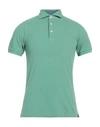 Gran Sasso Man Polo Shirt Sage Green Size 34 Cotton
