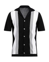 Tagliatore Colour-panneled Cotton Shirt In Nero