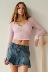 Out From Under Lias Notch Neck Top In Pink, Women's At Urban Outfitters