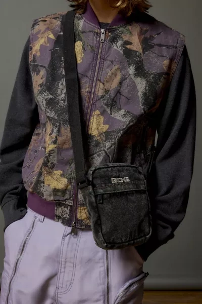Bdg Acid Wash Crossbody Pouch In Black, Men's At Urban Outfitters