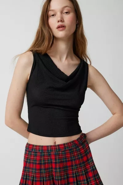 Motel Lizette Asymmetrical Top In Black, Women's At Urban Outfitters