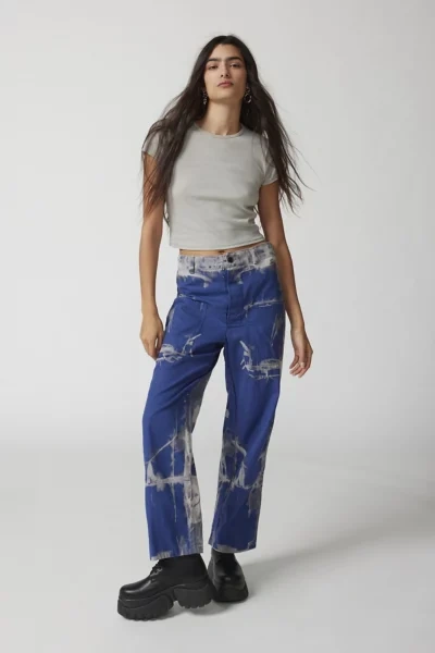 Urban Renewal Remade Bleached Utility Pant In Navy At Urban Outfitters
