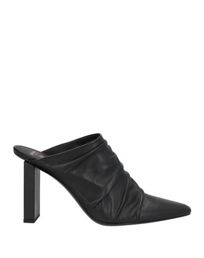 Balmain Woman Mules & Clogs Black Size 8 Lambskin