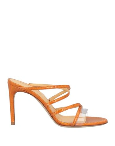 Giannico Woman Sandals Mandarin Size 9 Soft Leather