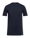 Les Deux Man T-shirt Midnight Blue Size S Cotton