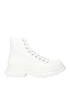 Alexander Mcqueen Sack Sneaker In Canvas With Leather Interior In White