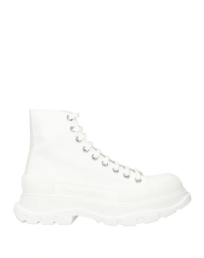Alexander Mcqueen Man Sneakers White Size 11 Textile Fibers