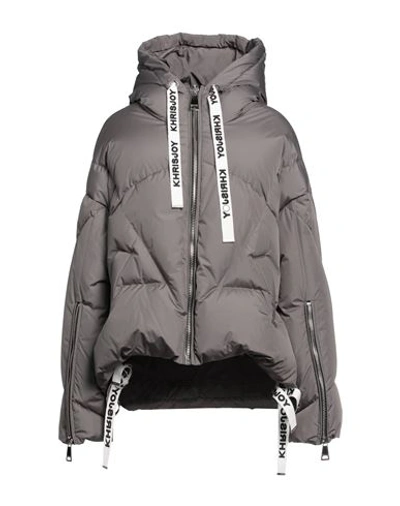 Khrisjoy Woman Down Jacket Grey Size 00 Polyester In Grey