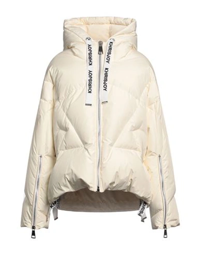 Khrisjoy Woman Down Jacket Ivory Size 1 Polyester In White