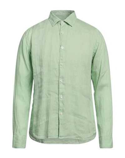 Altea Man Shirt Light Green Size Xl Linen In Green