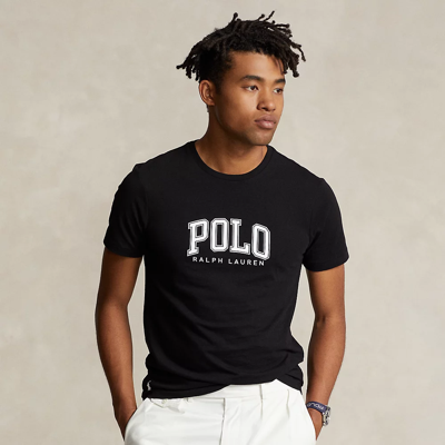 Ralph Lauren Classic Fit Logo Jersey T-shirt In Polo Black