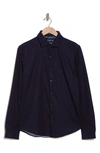 Denim And Flower Polka Dot Stretch Button-down Shirt In Navy