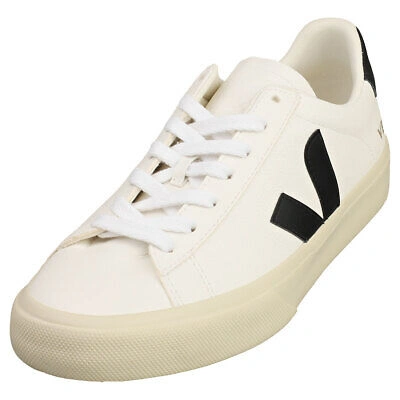 Pre-owned Veja Campo Chromefree Damen White Black Sneaker Beilaufig - 37 Eu