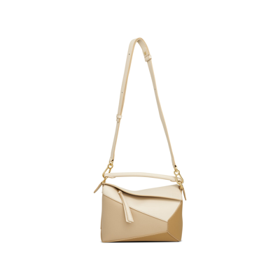 Loewe Puzzle Edge Small Bag In Angora_dusty_beige_gold