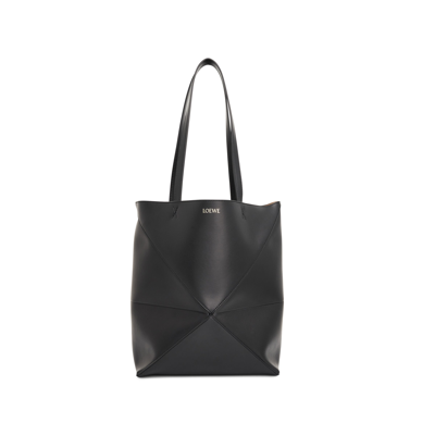 Loewe Puzzle Fold Tote Bag In Black