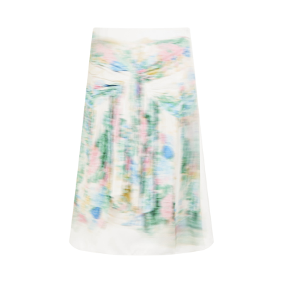 Loewe Blurred Print Skirt In White