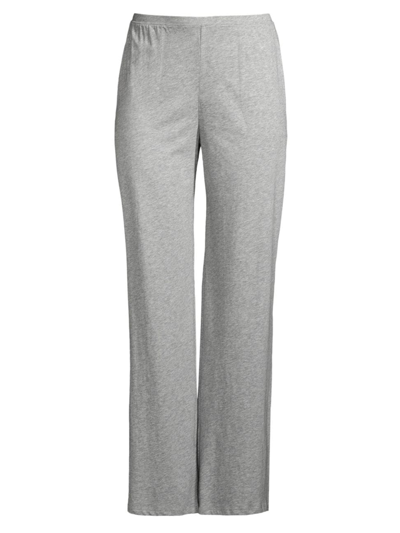 Skin Christine Wide-leg Organic Cotton Lounge Pants In Heather Grey