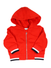 Burberry Sweatshirt With Hood And Zip Closure In Cotton Jersey With University Logo Lettering Prints On The B In Red