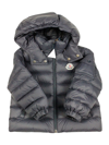 Moncler Jules Down Jacket Filled With Real Goose Down With Detachable Hood And Zip Closure-. In Blu