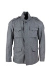 BARBA NAPOLI MENS FIELD JACKET IN PURE VIRGIN WOOL, UNLINED WITH INTERNAL DRAWSTRING WITH BUTTON CLOSURE, POCKETS