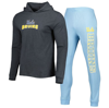CONCEPTS SPORT CONCEPTS SPORT BLUE/CHARCOAL UCLA BRUINS METER PULLOVER HOODIE & PANT SLEEP SET