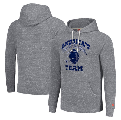 Homage Unisex   Gray Dallas Cowboys Hyperlocal Raglan Pullover Hoodie