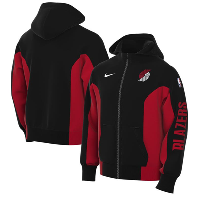Nike Men's  Black Portland Trail Blazers 2023/24 Authentic Showtime Full-zip Hoodie
