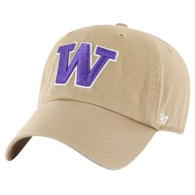 47 ' Khaki Washington Huskies Clean Up Adjustable Hat