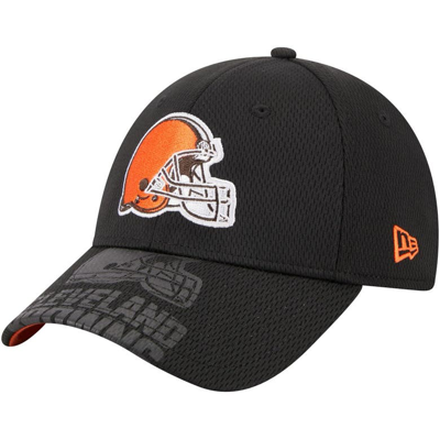 New Era Black Cleveland Browns Top Visor 9forty Adjustable Hat