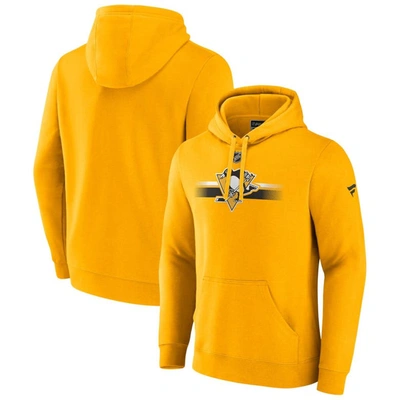 Fanatics Branded Gold Pittsburgh Penguins Authentic Pro Secondary Pullover Hoodie