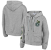 Wear By Erin Andrews Heather Gray Green Bay Packers Full-zip Hoodie In Heather Gray