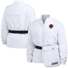 WEAR BY ERIN ANDREWS WEAR BY ERIN ANDREWS  WHITE CHICAGO BEARS PACKAWAY FULL-ZIP PUFFER JACKET