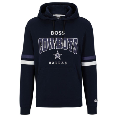 Boss X Nfl Navy/white Dallas Cowboys Touchdown Pullover Hoodie
