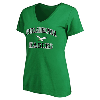 Profile Kelly Green Philadelphia Eagles Plus Size Retro V-neck T-shirt