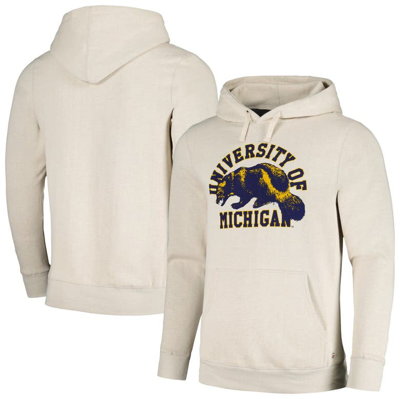 Homefield Oatmeal Michigan Wolverines University Of Michigan Tri-blend Pullover Hoodie