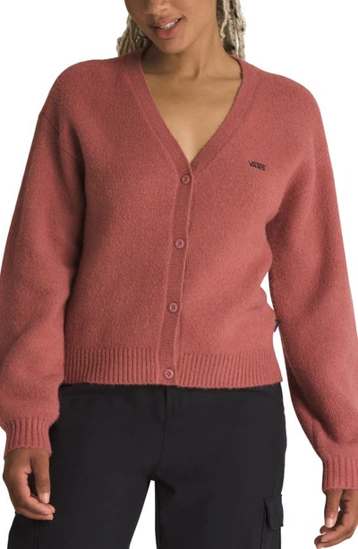 Vans Hadley V-neck Cardigan In Whithered Rose