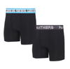 CONCEPTS SPORT CONCEPTS SPORT CAROLINA PANTHERS GAUGE KNIT BOXER BRIEF TWO-PACK