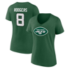 FANATICS FANATICS BRANDED AARON RODGERS GREEN NEW YORK JETS ICON NAME & NUMBER V-NECK T-SHIRT