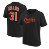 NIKE YOUTH NIKE CEDRIC MULLINS BLACK BALTIMORE ORIOLES PLAYER NAME & NUMBER T-SHIRT