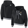 Wear By Erin Andrews Black Vegas Golden Knights Lace-up Pullover Hoodie In Black