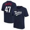 Nike Big Boys  Edouard Julien Navy Minnesota Twins Name And Number T-shirt In Navy
