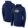 FANATICS FANATICS BRANDED  NAVY NASHVILLE PREDATORS AUTHENTIC PRO LIGHTWEIGHT PULLOVER HOODIE