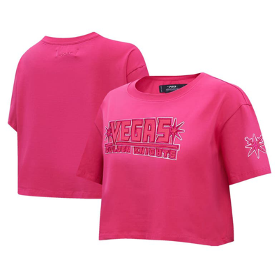 Pro Standard Vegas Golden Knights Triple Pink Cropped Boxy T-shirt