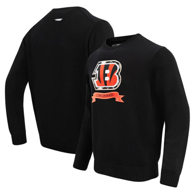 Pro Standard Black Cincinnati Bengals Prep Knit Sweater