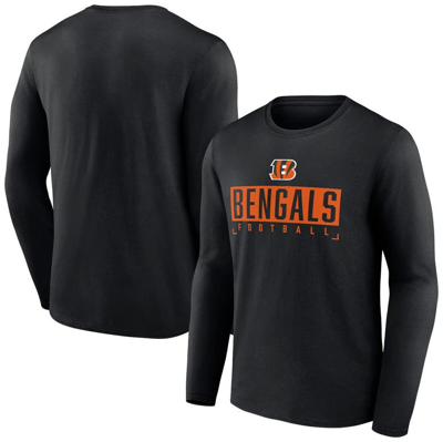Fanatics Branded Black Cincinnati Bengals Big & Tall Wordmark Long Sleeve T-shirt
