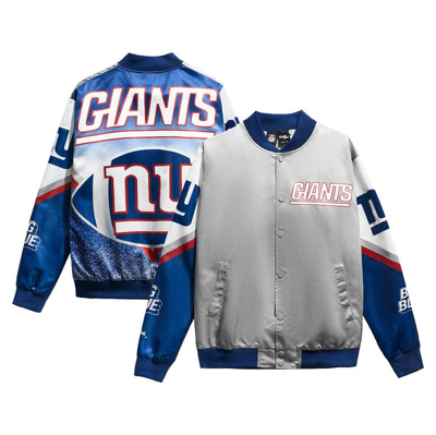 Chalk Line Gray New York Giants Fanimation Satin Full-snap Jacket